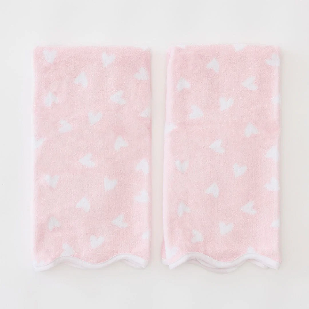 Patterned Scallop Hand Towels (pair) - Image 15