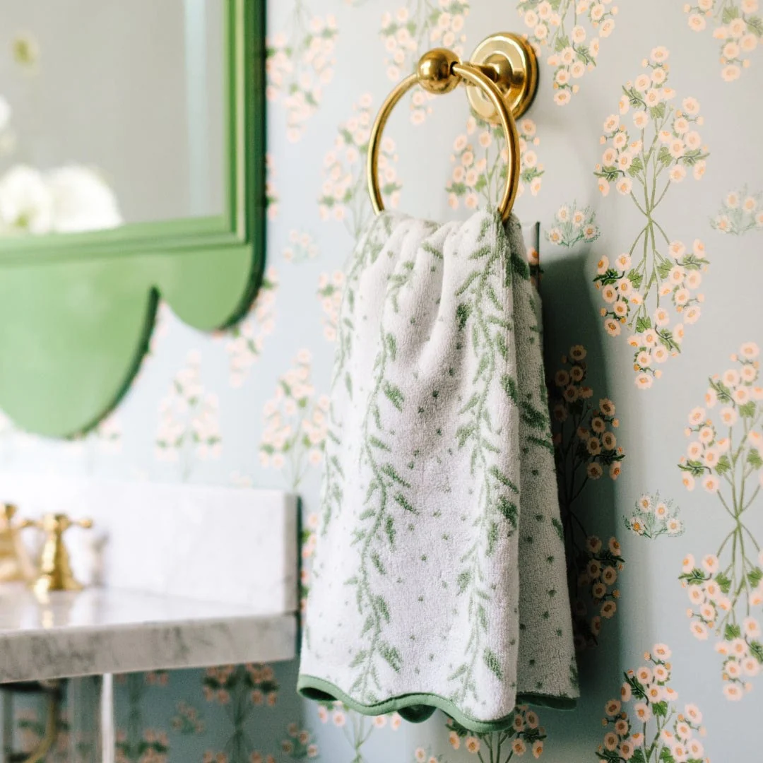 Patterned Scallop Hand Towels (pair) - Image 28