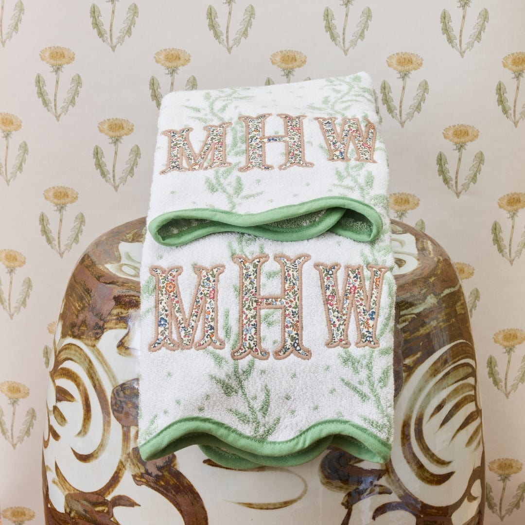 Patterned Scallop Hand Towels (pair) - Image 30