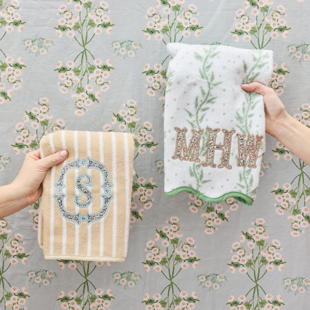 Patterned Scallop Hand Towels (pair) - Image 33