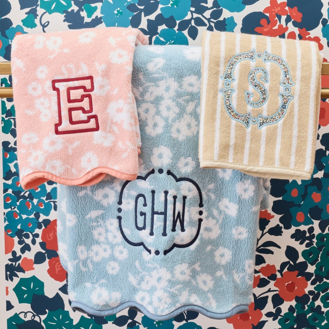 Patterned Scallop Hand Towels (pair) - Image 26