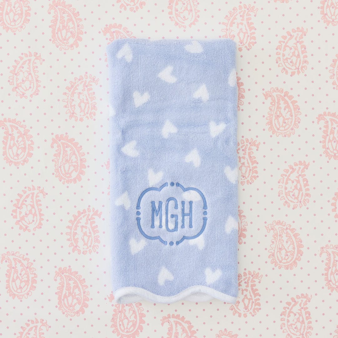 Patterned Scallop Hand Towels (pair) - Image 7