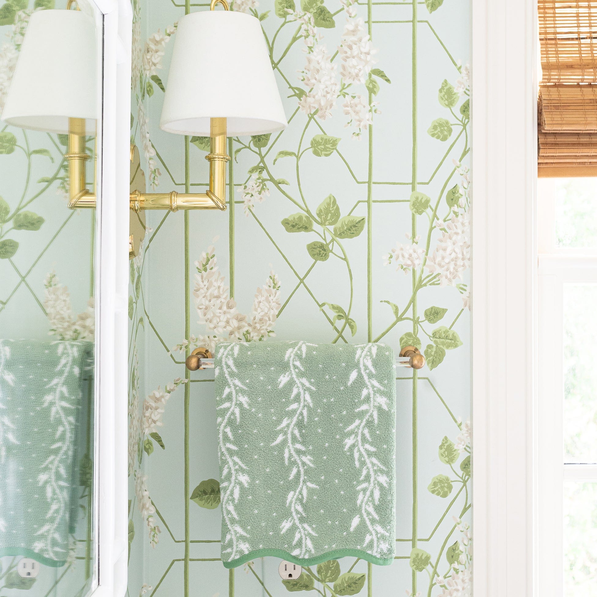 Patterned Scallop Hand Towels (pair) - Image 39