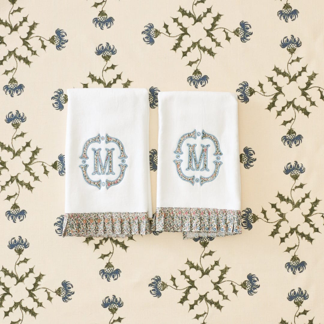Powder Bath Towels pleated with Liberty London (pair) - Image 12
