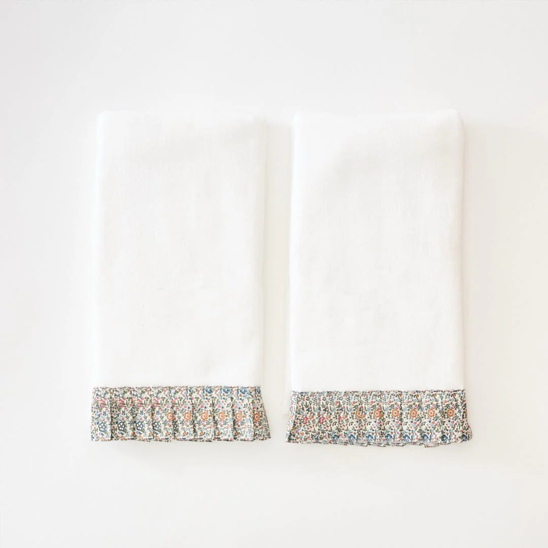 Powder Bath Towels pleated with Liberty London (pair) - Image 15