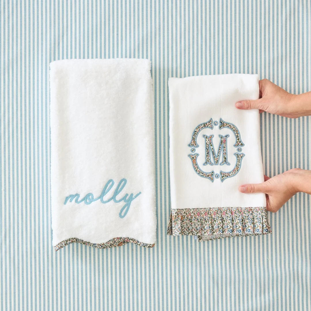 Powder Bath Towels pleated with Liberty London (pair) - Image 17