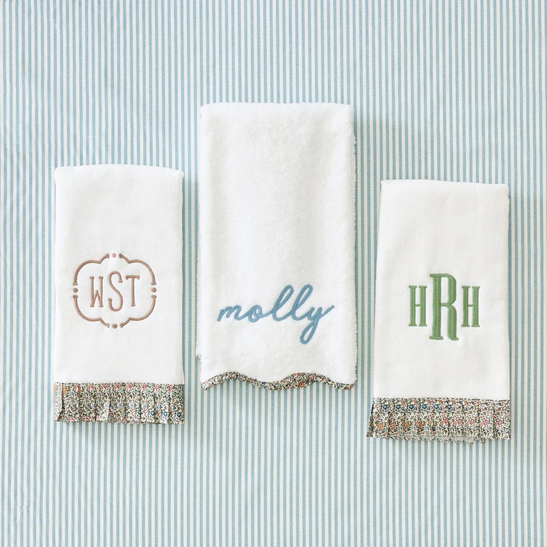 Powder Bath Towels pleated with Liberty London (pair) - Image 18