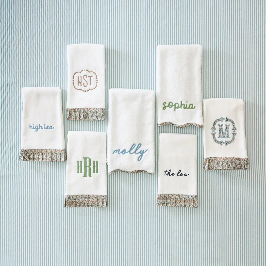 Powder Bath Towels pleated with Liberty London (pair) - Image 19