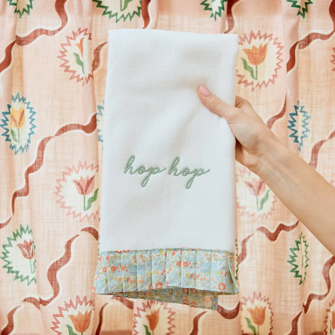 Powder Bath Towels pleated with Liberty London (pair) - Image 3