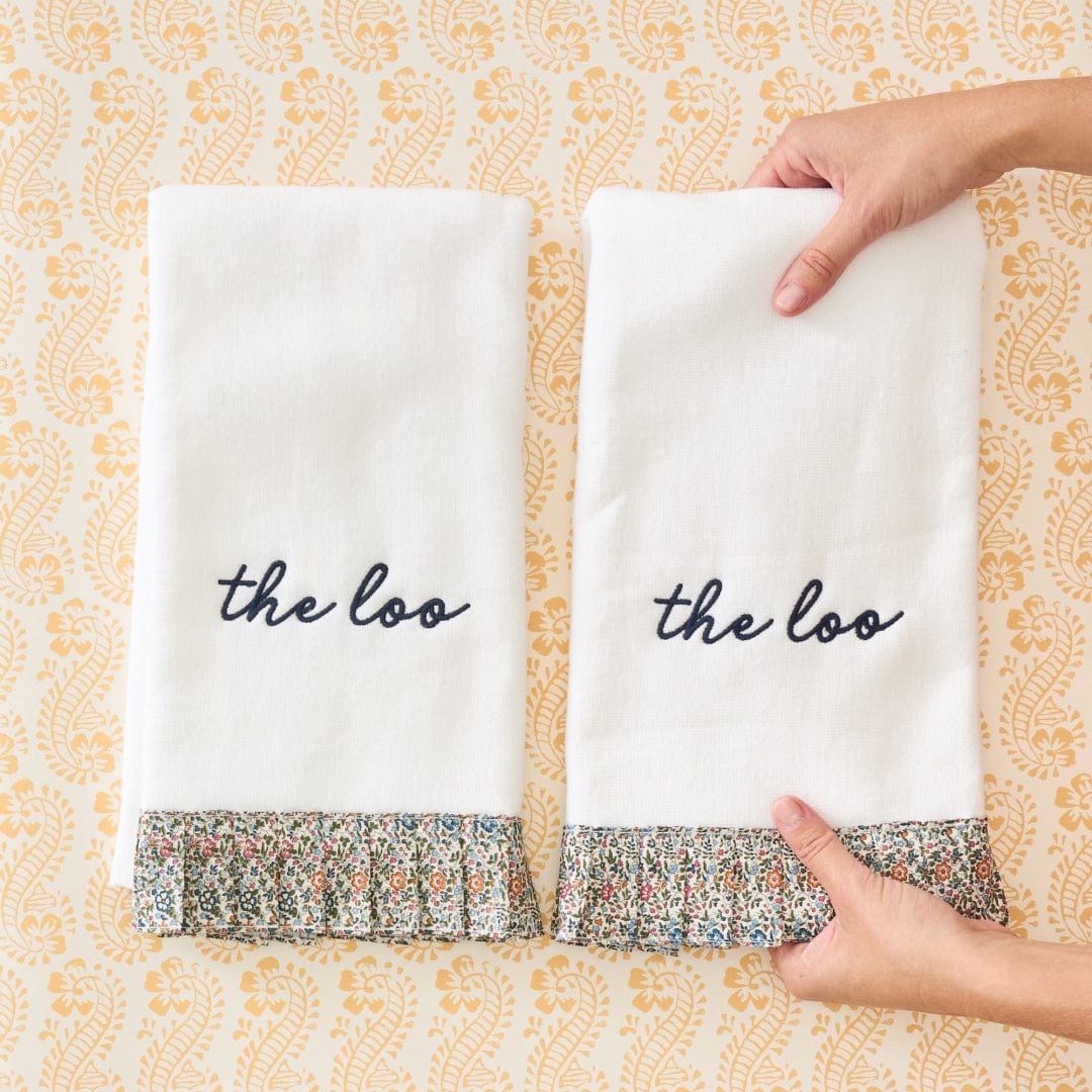 Powder Bath Towels pleated with Liberty London (pair) - Image 6