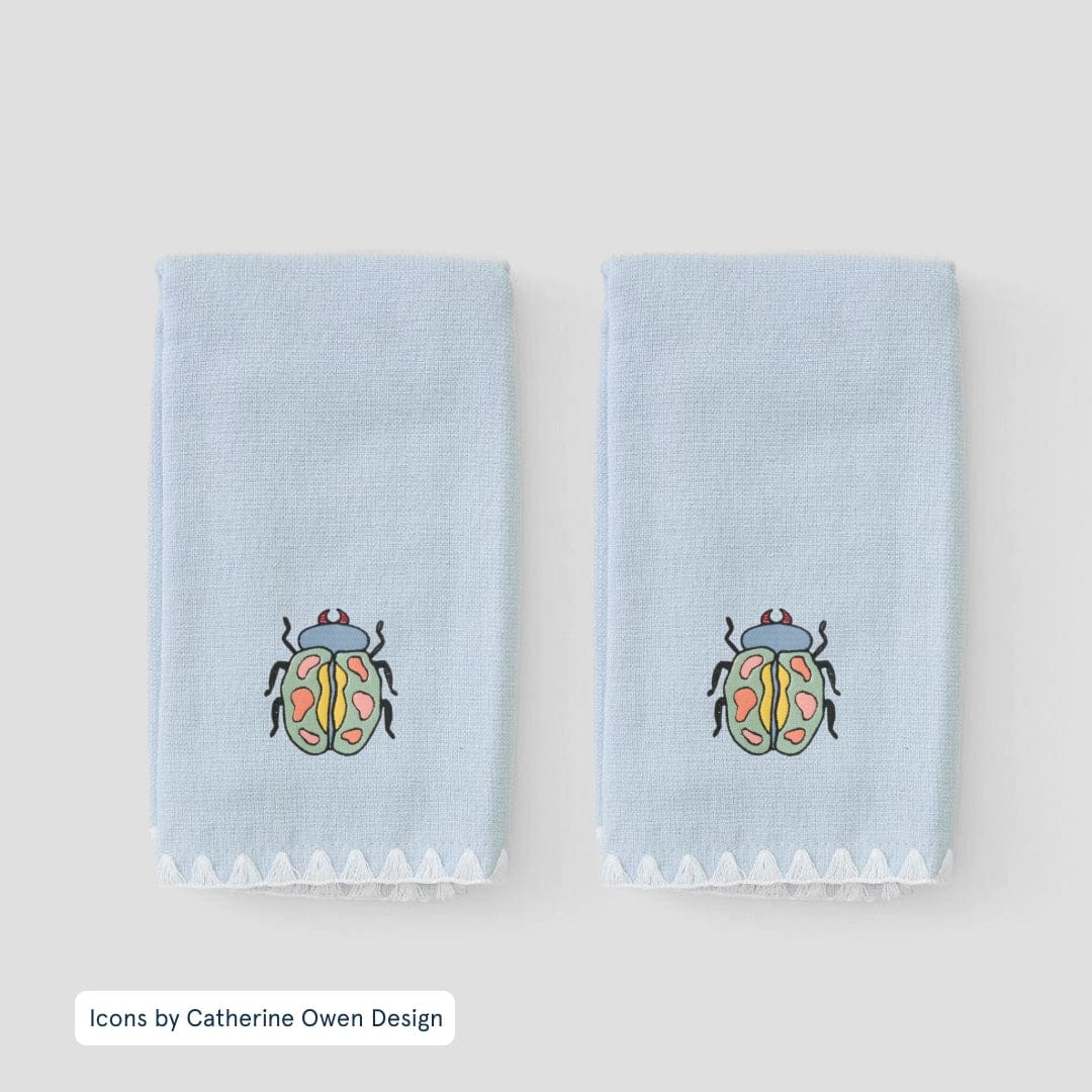 Stitched Edge Powder Bath Towels (pair) - Image 110