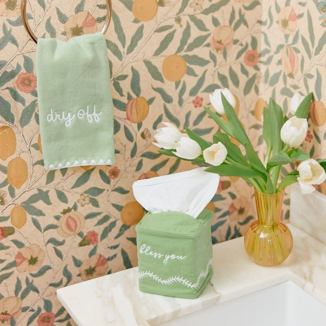 Stitched Edge Powder Bath Towels (pair) - Image 117