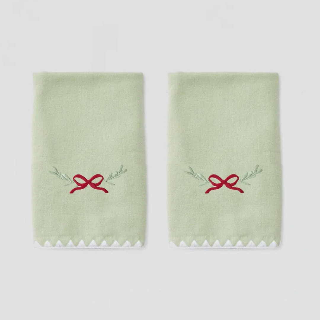 Stitched Edge Powder Bath Towels (pair) - Image 128
