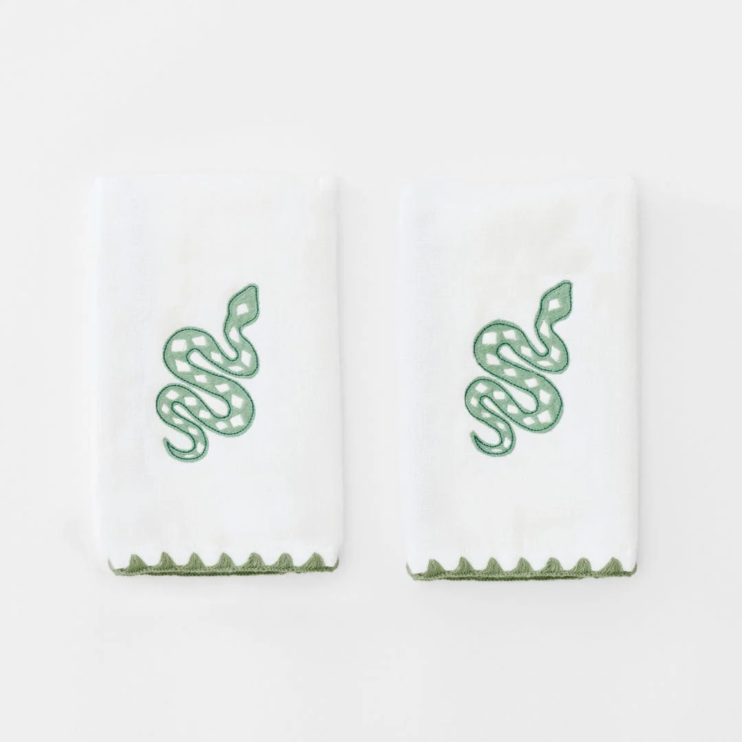 Stitched Edge Powder Bath Towels (pair) - Image 90