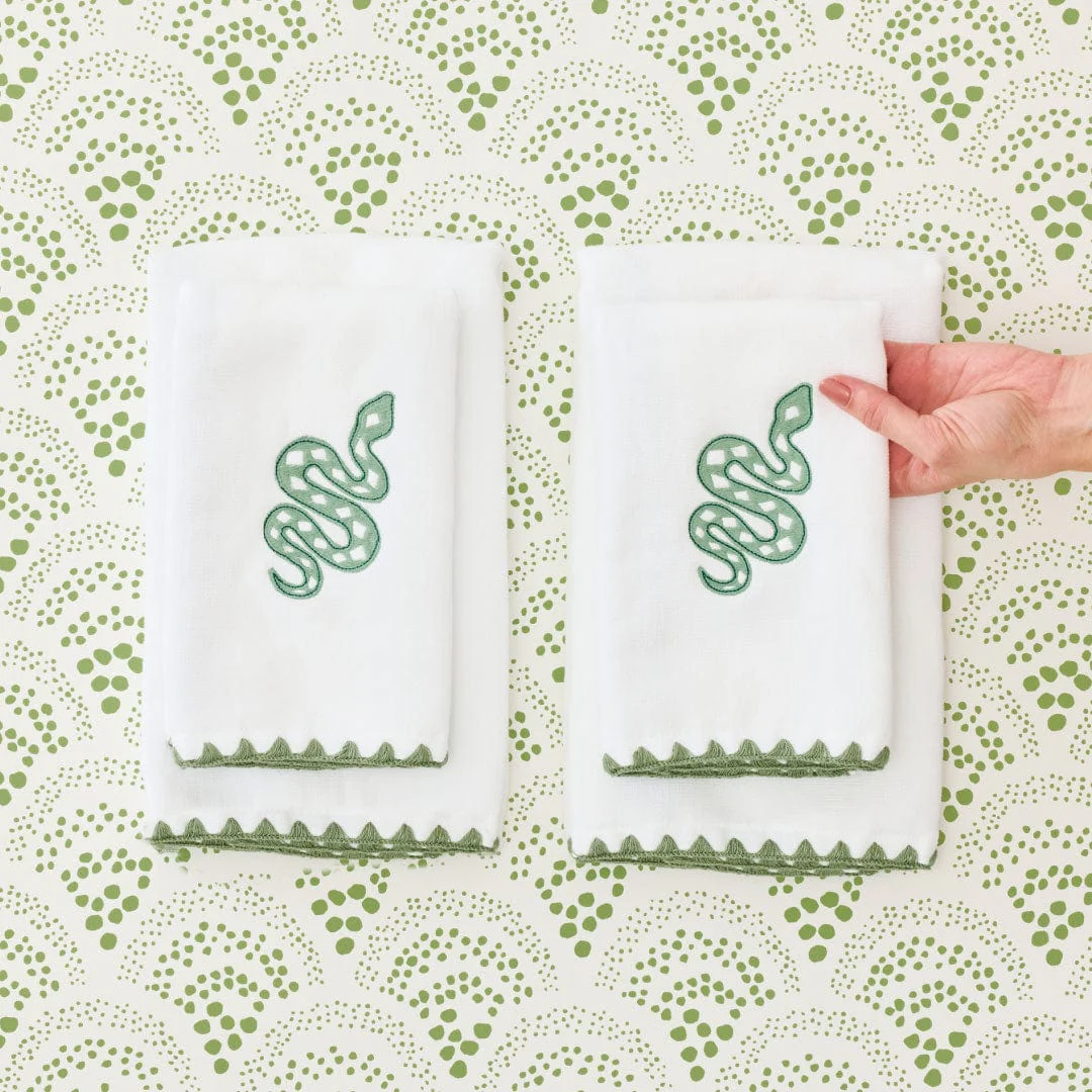 Stitched Edge Powder Bath Towels (pair) - Image 93