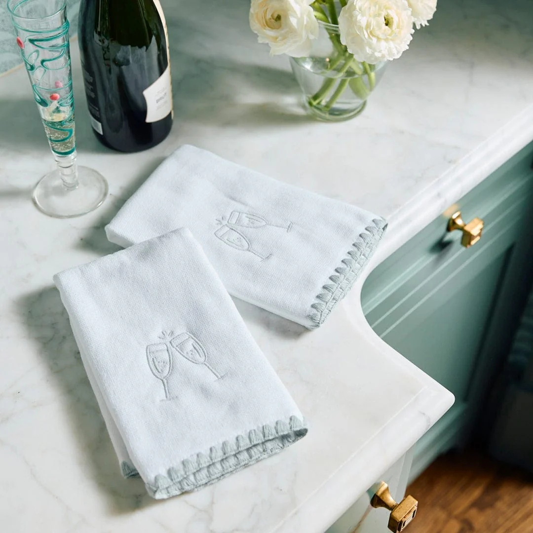 Stitched Edge Powder Bath Towels (pair) - Image 96