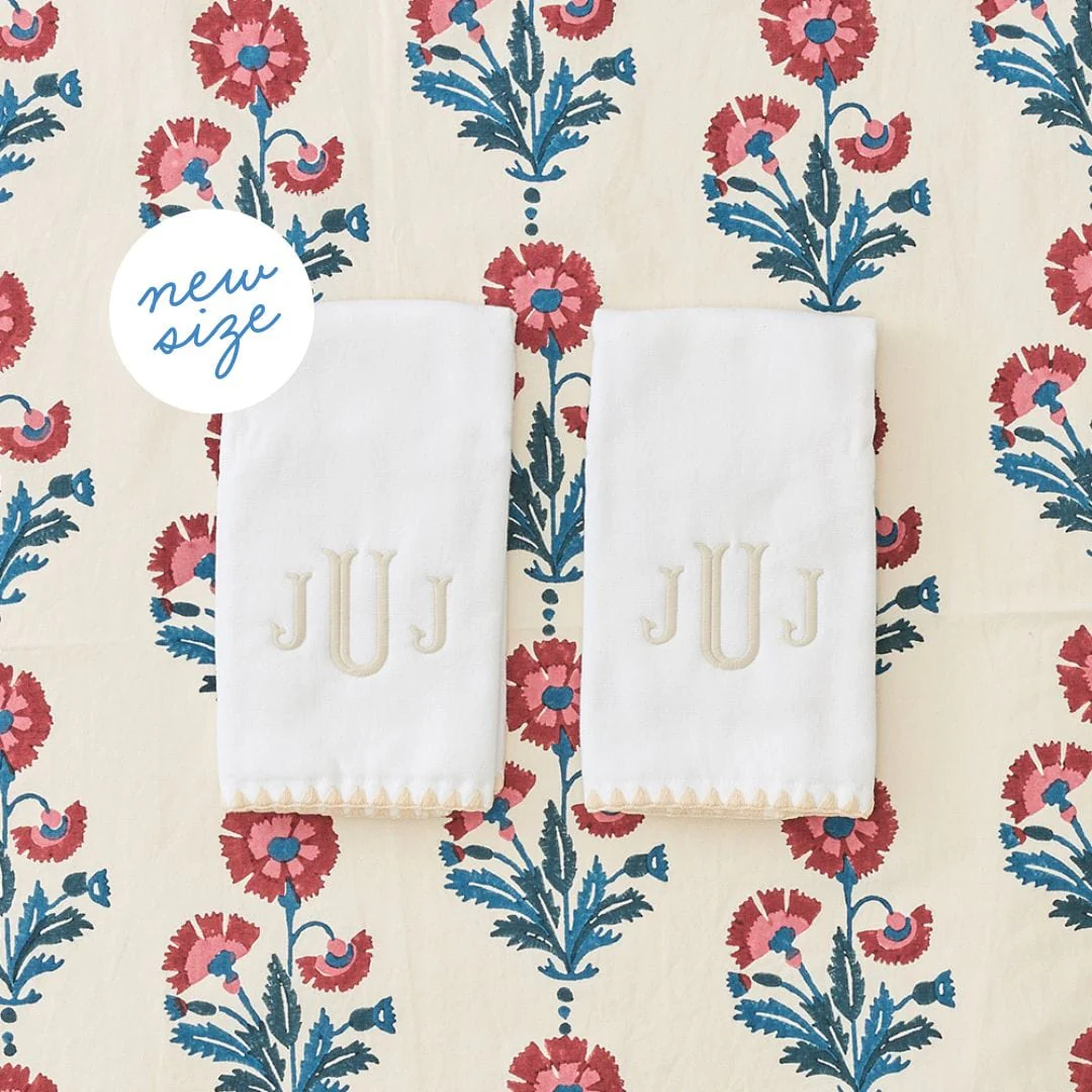 Stitched Edge Powder Bath Towels (pair) - Image 46