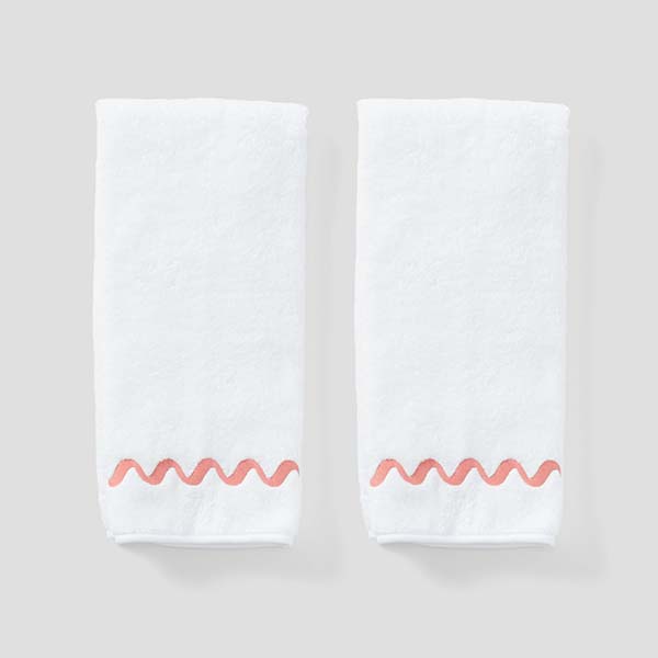 Wave Embroidered Hand Towels (pair) - Image 12