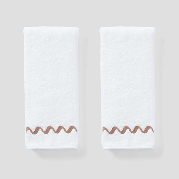 Wave Embroidered Hand Towels (pair) - Image 17