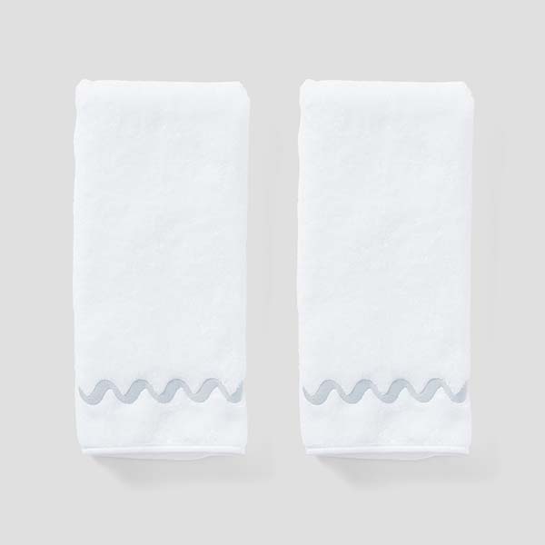 Wave Embroidered Hand Towels (pair) - Image 23