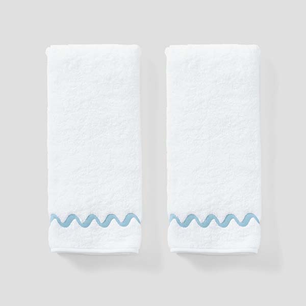 Wave Embroidered Hand Towels (pair) - Image 34