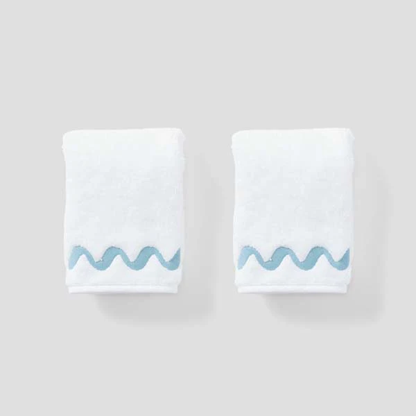 Wave Embroidered Washcloths (pair) - Image 21