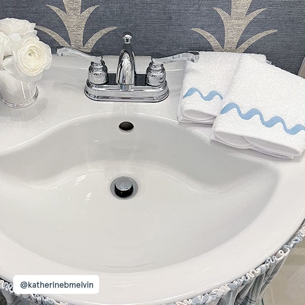 Wave Embroidered Washcloths (pair) - Image 6