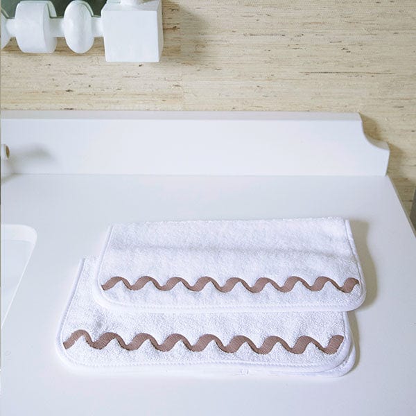 Wave Embroidered Washcloths (pair) - Image 9