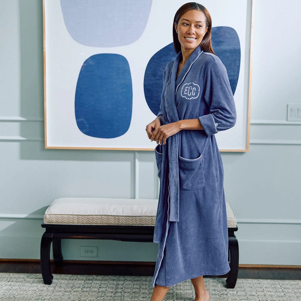 Women's Long Scallop Lightweight Robe - Image 17