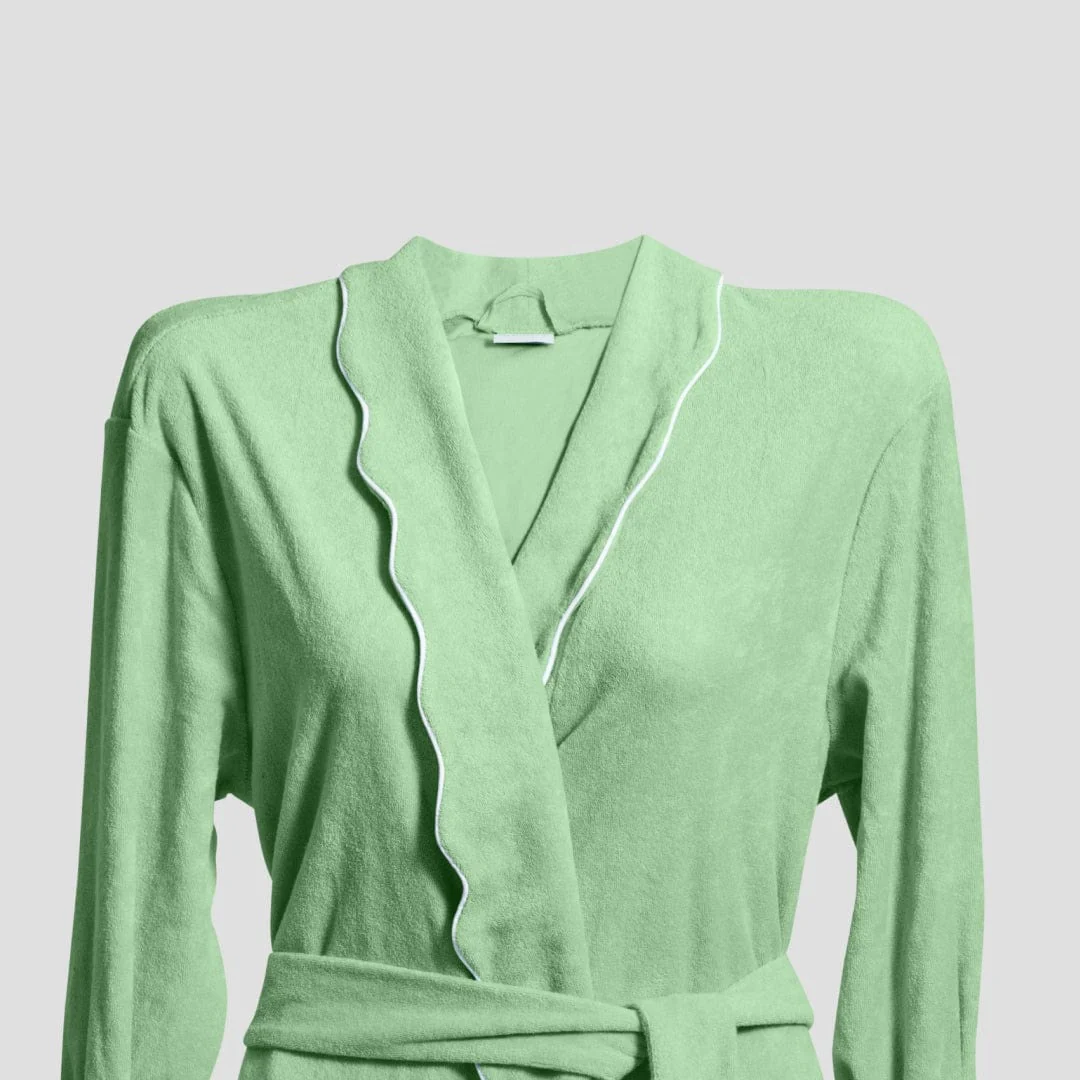 Women's Long Scallop Lightweight Robe - Image 47